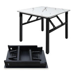 Load image into Gallery viewer, Adjustable Folding Desk No Install, Portable and Compact Computer Walnut Table Office Table for Home, Office, Study, Dining, Camping, Picnic, and BBQ (Yellow, 80 * 40 * 75cm)-GCC Home Center