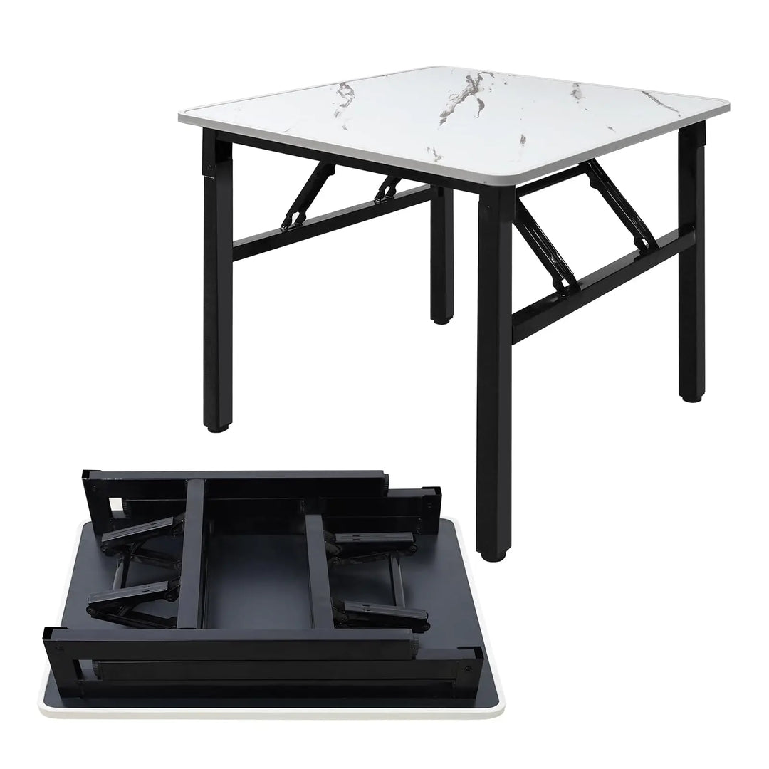Adjustable Folding Desk No Install, Portable and Compact Computer Walnut Table Office Table for Home, Office, Study, Dining, Camping, Picnic, and BBQ (Yellow, 80 * 40 * 75cm)-GCC Home Center
