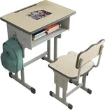 Load image into Gallery viewer, Adjustable Height Kids Desk and Chair Set With Large-Capacity Drawer