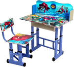 Load image into Gallery viewer, Adjustable Kids Study Table and Chair Set – Spiderman Theme (Blue)