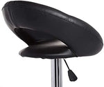 Load image into Gallery viewer, Adjustable Swivel Bar Stool with Footrest, Ergonomic PU Leather Chair for Kitchen &amp; Bar Counter (Black)-GCC Home Center