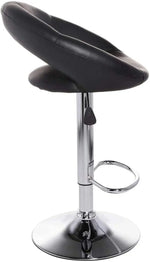 Load image into Gallery viewer, Adjustable Swivel Bar Stool with Footrest, Ergonomic PU Leather Chair for Kitchen &amp; Bar Counter (Black)-GCC Home Center