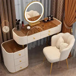 Load image into Gallery viewer, Advanced Solid Wood Dressing Table Set with Smart Mirror, LED Lighting, and Storage Drawers for Bedroom-GCC Home Center