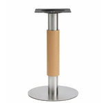 Load image into Gallery viewer, Arabian Mall Aesthetic Table Base with Wooden Accent (JP3110) - Modern Hybrid Metal