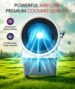 Load image into Gallery viewer, Air Cooler 60 Liters Capacity, 3 Wind Speeds, Horizontal &amp; Vertical Oscillation, Pump Protection, Automatic Refilling, Powerful Cooling 60 L NAC1111 Grey