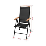 Load image into Gallery viewer, All-Weather Resistant Aluminum Frame WPC 6-Seater Outdoor Dining Set with Foldable Chairs for Garden and Backyard-GCC Home Center