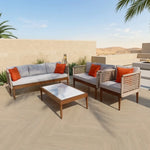 Load image into Gallery viewer, Aluminium Hand Rope Garden Furniture Sofa Set