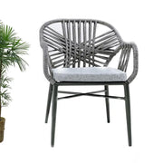 Aluminum Chair With Rope – Grey-GCC Home Center
