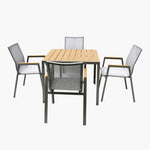 Load image into Gallery viewer, Aluminum &amp; PVC Square Dining Table Set-GCC Home Center