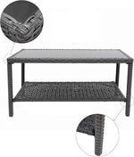Load image into Gallery viewer, Aluminum &amp; Rattan Frame Table- Brown-GCC Home Center