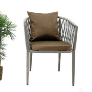 Aluminum & Rope Chair With Cushion-GCC Home Center
