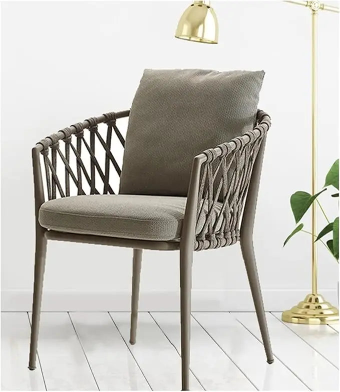 Aluminum & Rope Chair With Cushion-GCC Home Center