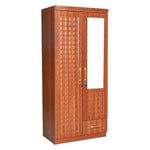 Load image into Gallery viewer, ALWASIT HOME Mehruddin 2 Door Wooden Wardrobe With Mirror with One Lockable Drawer (Without assembly, White)-GCC Home Center