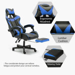 Load image into Gallery viewer, ALWASIT HOME Nexus Gaming Chair, Adjustable Computer Chair Pc Office Pu Leather High Back, Ergonomic design Lumbar Support,Comfortable Armrest Headrest and Footrest (Blue)-GCC Home Center