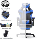 Load image into Gallery viewer, ALWASIT HOME Nexus Gaming Chair, Adjustable Computer Chair Pc Office Pu Leather High Back, Ergonomic design Lumbar Support,Comfortable Armrest Headrest and Footrest (Blue)-GCC Home Center