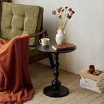 Load image into Gallery viewer, American Country Side Table, Round Small Cafe End Table Nightstand, Small Space Sofa Side Table for Bedroom, Living Room, Patio