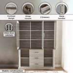 Load image into Gallery viewer, Angelic Hutch with Buffet, High-Quality Engineered Wood With Glass