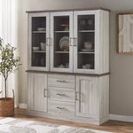 Load image into Gallery viewer, Angelic Hutch with Buffet, High-Quality Engineered Wood With Glass