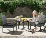 Load image into Gallery viewer, Anovara Outdoor Furniture 3 Pieces Balcony Garden Outdoor Furniture Set include 2 Rattan Chairs with Cushions and 1 Coffee Table