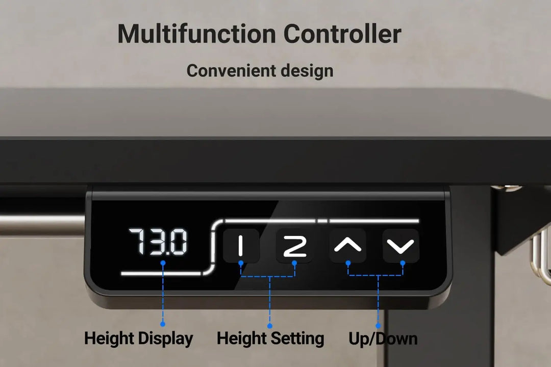 Anovara Standing Desk Height Adjustable Desk Standing Desk 100 X 60cm Adjustable Stand Up Office Computer Desk (Black, 100cm)-GCC Home Center