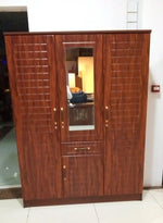 Load image into Gallery viewer, Arabian Mall 3-Door Wooden Wardrobe Cabinet - Modern Engineered Wood