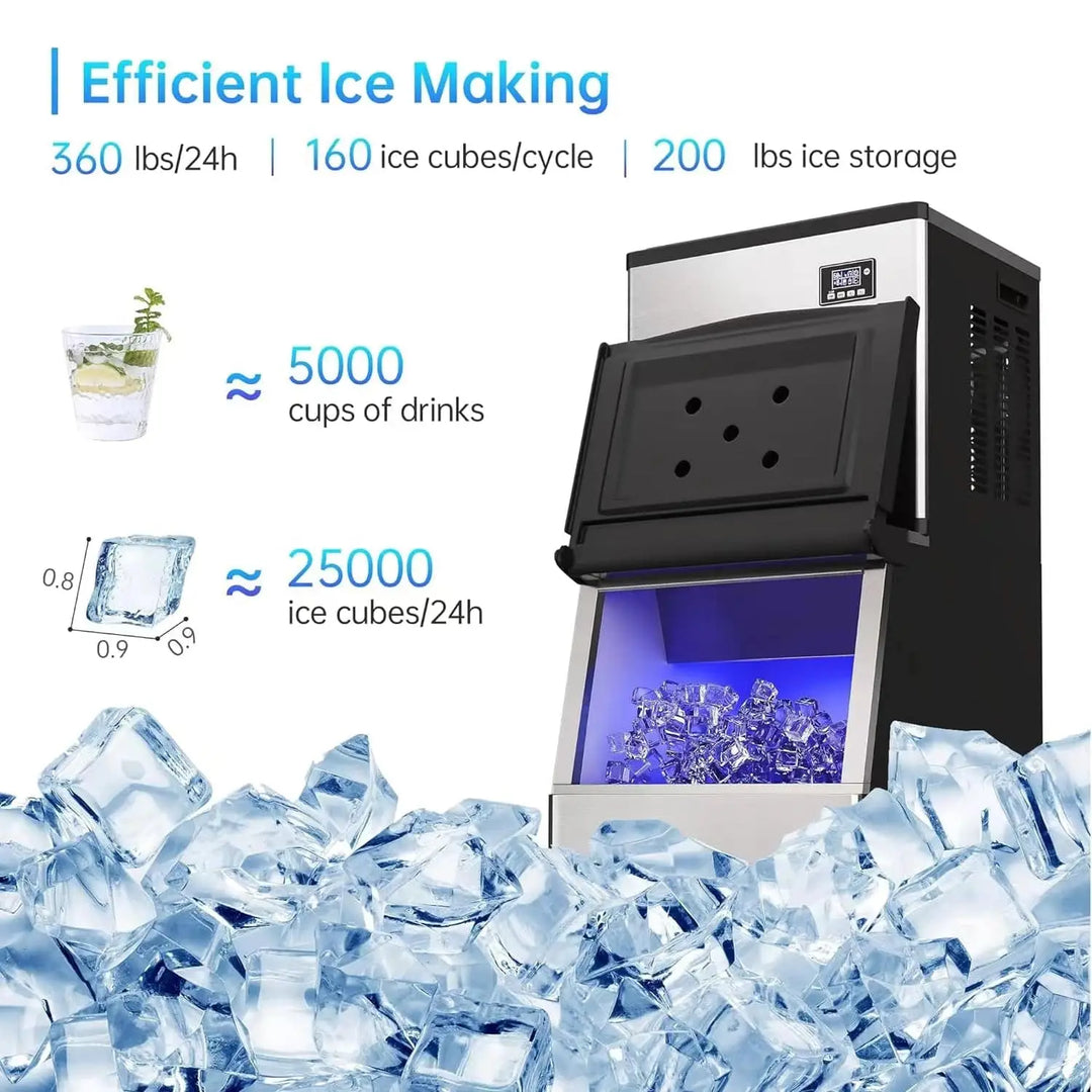 Arabian Mall Commercial Ice Maker Machine - 250KG/300KG/350KG Stainless Steel