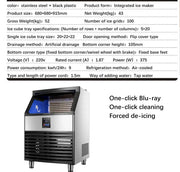 Arabian Mall Commercial Ice Maker Machine - 95-100kg/24h Stainless Steel