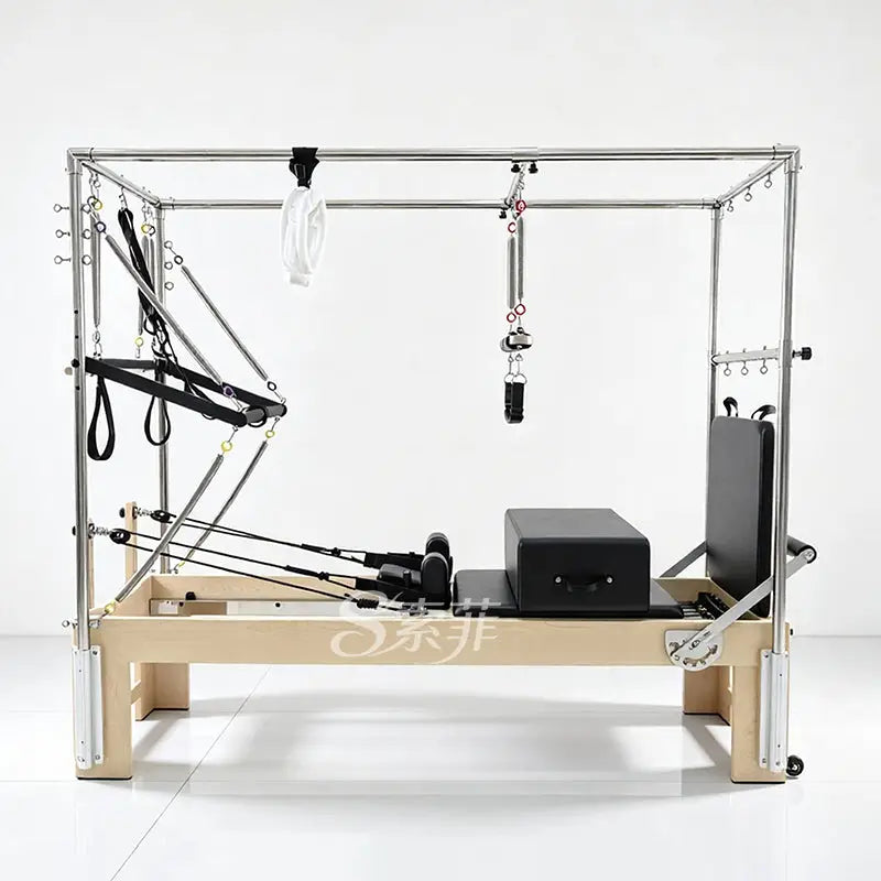 Arabian Mall Durable Wooden 3-in-1 Pilates Cadillac Reformer Machine for Yoga Studio & Home Gym UAE