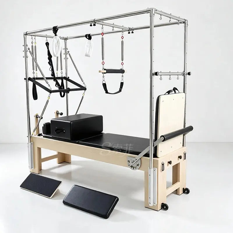 Arabian Mall Durable Wooden 3-in-1 Pilates Cadillac Reformer Machine for Yoga Studio & Home Gym UAE
