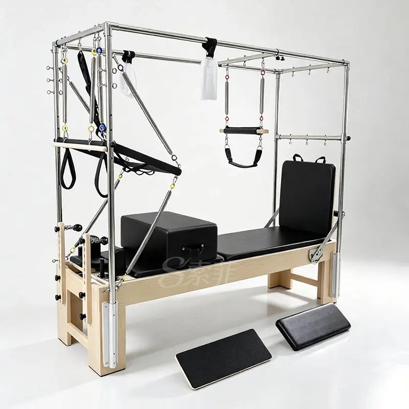 Arabian Mall Durable Wooden 3-in-1 Pilates Cadillac Reformer Machine for Yoga Studio & Home Gym UAE