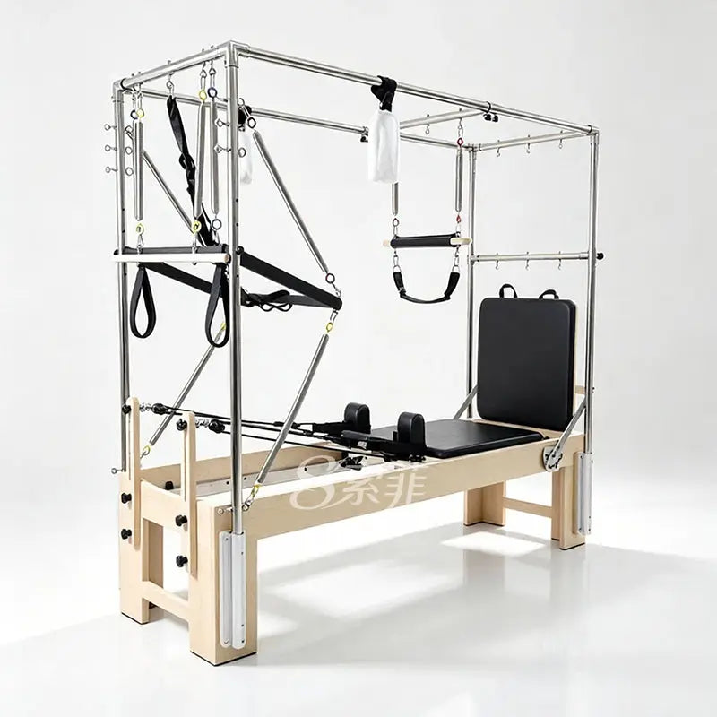 Arabian Mall Durable Wooden 3-in-1 Pilates Cadillac Reformer Machine for Yoga Studio & Home Gym UAE