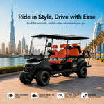 Load image into Gallery viewer, Arabian Mall Premium Matte Black Lifted 6-Seater (4+2) Off-Road Electric Golf Cart with Lithium Battery