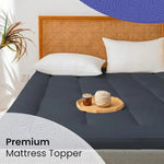 Load image into Gallery viewer, Aristocrat Grey Microfiber Mattress Topper, 180x200cm – Plush Comfort with 4-Corner Straps-GCC Home Center