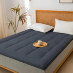 Load image into Gallery viewer, Aristocrat Grey Microfiber Mattress Topper, 180x200cm – Plush Comfort with 4-Corner Straps-GCC Home Center