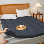 Load image into Gallery viewer, Aristocrat Grey Microfiber Mattress Topper, 180x200cm – Plush Comfort with 4-Corner Straps-GCC Home Center