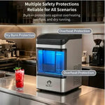 Load image into Gallery viewer, Automatic Countertop Nugget Ice Maker Machine with Chewable Pellet Ice, Self-Cleaning Function, 4.3L Dual Water Tank, Quiet 140W Compressor, 38lbs Daily Ice Production for Home, Kitchen, Office, Café, Restaurant, RV &amp; Party