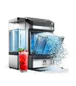 Load image into Gallery viewer, Automatic Countertop Nugget Ice Maker Machine with Chewable Pellet Ice, Self-Cleaning Function, 4.3L Dual Water Tank, Quiet 140W Compressor, 38lbs Daily Ice Production for Home, Kitchen, Office, Café, Restaurant, RV &amp; Party