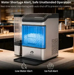 Load image into Gallery viewer, Automatic Countertop Nugget Ice Maker Machine with Chewable Pellet Ice, Self-Cleaning Function, 4.3L Dual Water Tank, Quiet 140W Compressor, 38lbs Daily Ice Production for Home, Kitchen, Office, Café, Restaurant, RV &amp; Party