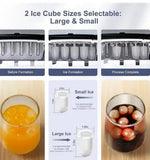 Load image into Gallery viewer, Automatic Home Ice Maker, 1.5L Capacity, 9 Cubes Ready in 6 Mins, 12Kg In 24 Hours, Self- Cleaning, Two Size Ice Cube, LED Control Panel, Scoop Included