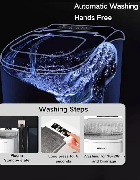 Automatic Ice Maker, 15kg 24hrs Ice Production, Round lce Cube Shape,1.3 Liter Capacity With 6-13mins Ice Making, LED Display 6.2kg 110W for Home Kitchen, Bars, Coffee Shops, Restaurant HZB-16M-White