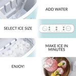 Load image into Gallery viewer, Automatic Self-Cleaning Portable Electric Countertop Ice Maker Machine With Handle, 26 Pounds in 24 Hours, 9 Ice Cubes Ready in 7 minutes, With Ice Scoop and Basket