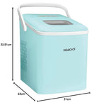 Load image into Gallery viewer, Automatic Self-Cleaning Portable Electric Countertop Ice Maker Machine With Handle, 26 Pounds in 24 Hours, 9 Ice Cubes Ready in 7 minutes, With Ice Scoop and Basket