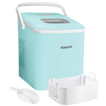 Load image into Gallery viewer, Automatic Self-Cleaning Portable Electric Countertop Ice Maker Machine With Handle, 26 Pounds in 24 Hours, 9 Ice Cubes Ready in 7 minutes, With Ice Scoop and Basket