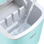 Load image into Gallery viewer, Automatic Self-Cleaning Portable Electric Countertop Ice Maker Machine With Handle, 26 Pounds in 24 Hours, 9 Ice Cubes Ready in 7 minutes, With Ice Scoop and Basket