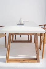 Load image into Gallery viewer, Aviana Terrazzo Concrete Dining Table with Solid Wood Base for Modern Elegance Space-GCC Home Center