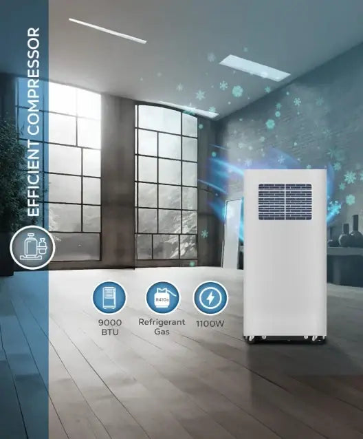 B0900 Portable Air Conditioner 9000 BTU | 0.75 Ton AC with R290 Refrigerant