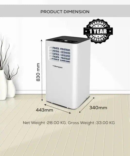 B0900 Portable Air Conditioner 9000 BTU | 0.75 Ton AC with R290 Refrigerant