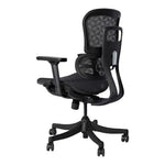 Load image into Gallery viewer, Black ergonomic back office chair with mesh back and seat featuring sleek modern design