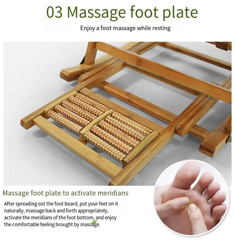 Bamboo Rocking Chair – Folding Chair for Balcony, Yard & Home Relaxation