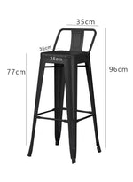 Load image into Gallery viewer, Bar Table Chair,Black High Chair,Black Steel Bar Stool,Home Bar Furniture